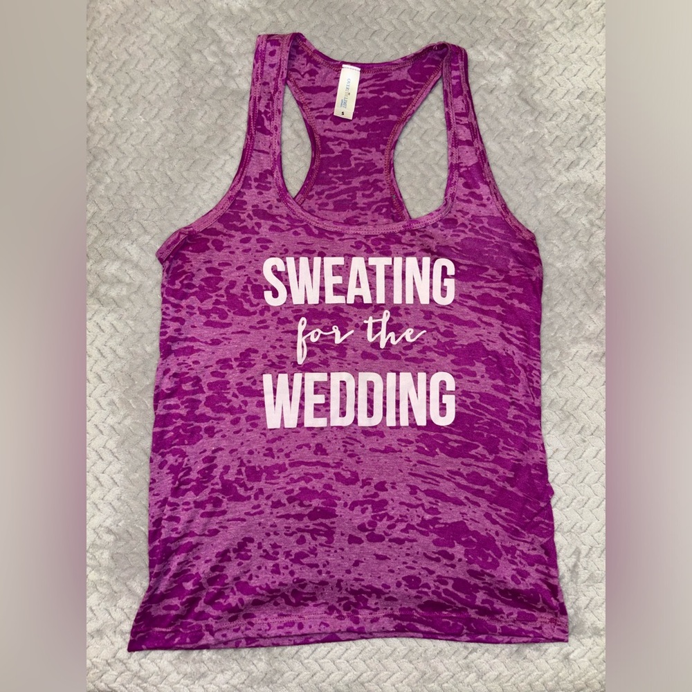 Bride to be “Sweating for the Wedding” Racerback Tank